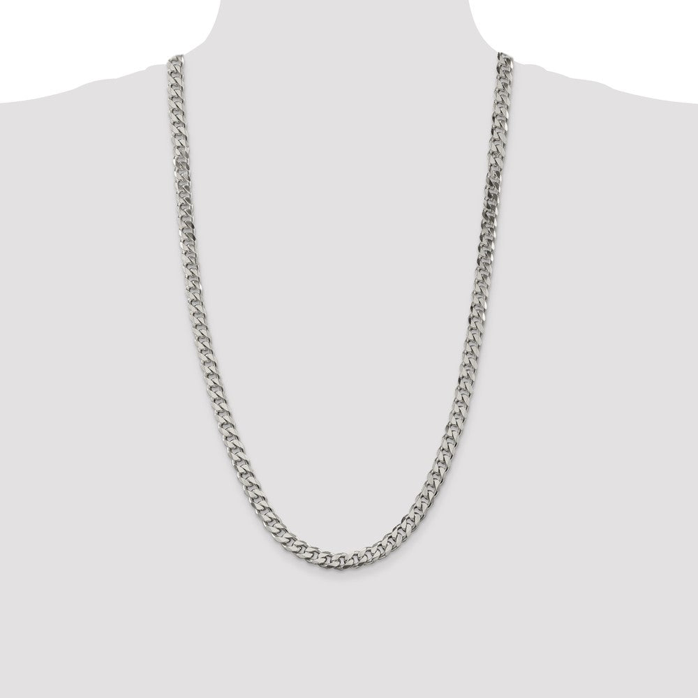 High-Quality 8.3mm Sterling Silver Curb Chain | Stylish & Affordable Price