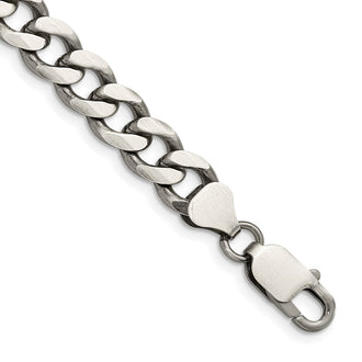 High-Quality Antiqued Sterling Silver 8.3mm Curb Chain - Luxury Value