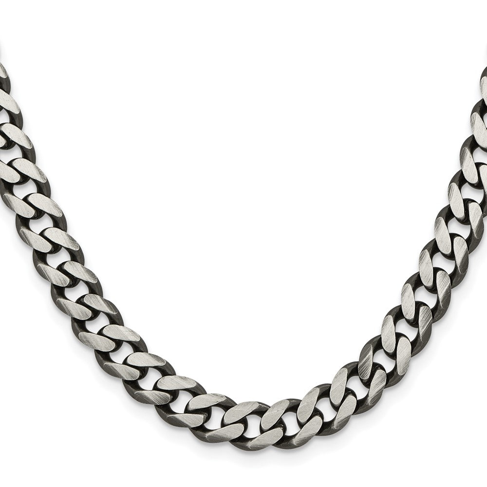 Buy Exclusive Antiqued Sterling Silver 9.3mm Curb Chain - Stylish Value!