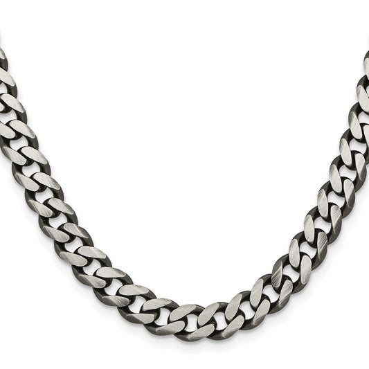 Buy Stylish Antiqued Sterling Silver Curb Chain - 9.3mm, Great Value!