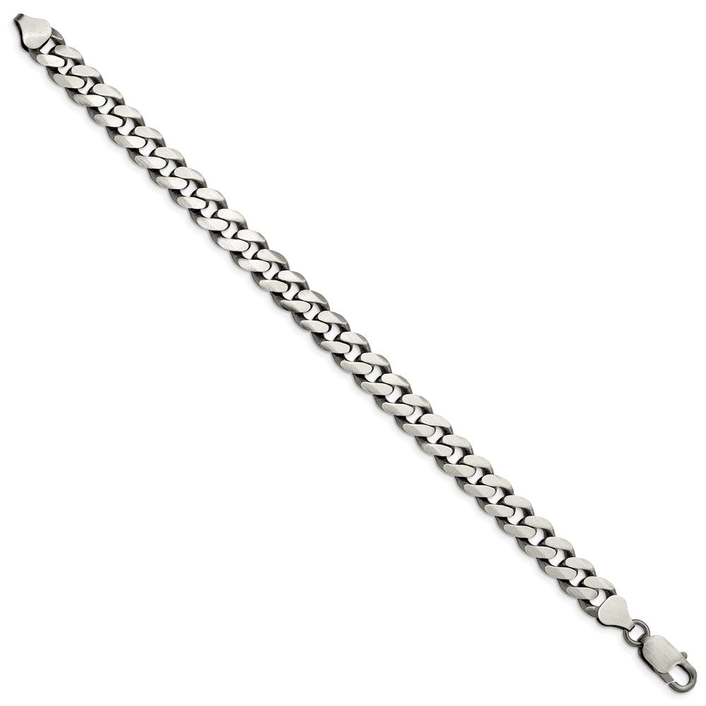 Designer Antiqued Sterling Silver 9.3mm Curb Chain | Affordable Luxury Jewelry