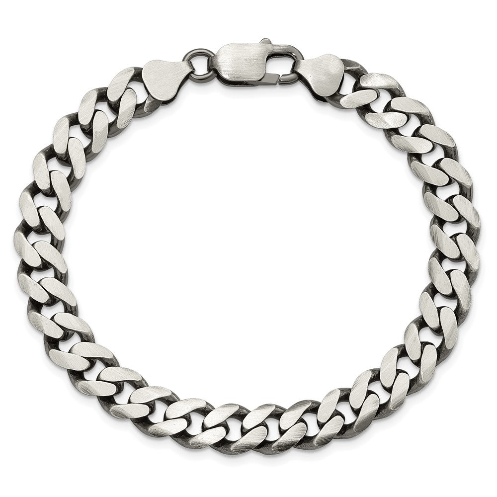 Designer Antiqued Sterling Silver 9.3mm Curb Chain | Affordable Luxury Jewelry