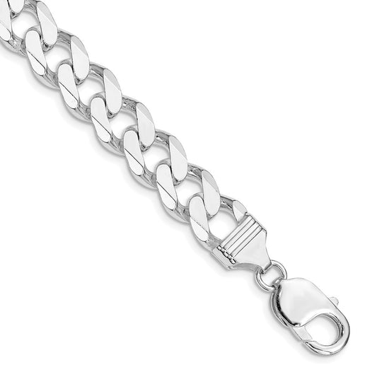 Buy Luxury Rhodium-Plated Sterling Silver 11mm Curb Chain | Stylish Value