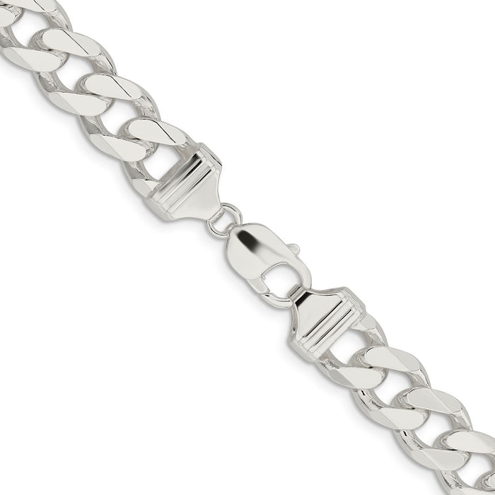 High-Quality 13mm Sterling Silver Curb Chain - Affordable Style & Value-3