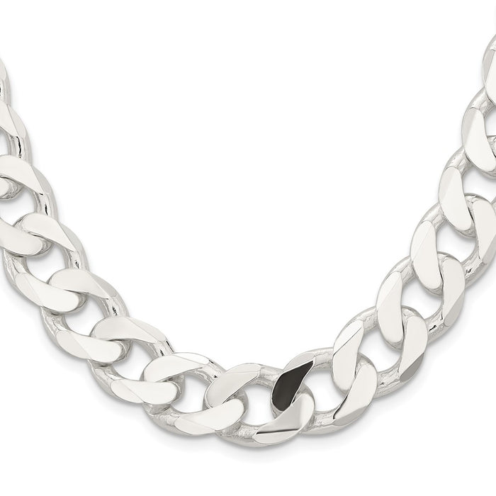 Buy Stylish 14.5mm Sterling Silver Curb Chain - Affordable Luxury Jewelry-2