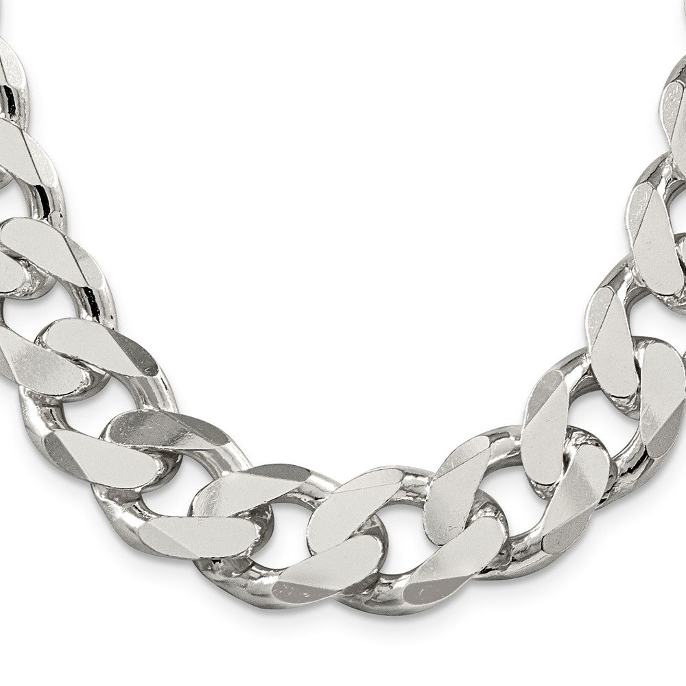 Exclusive 16.25mm Sterling Silver Curb Link Chain - Stylish & Affordable Quality