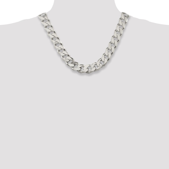 High-Quality Sterling Silver 16.25mm Curb Link Chain | Stylish & Affordable!-4