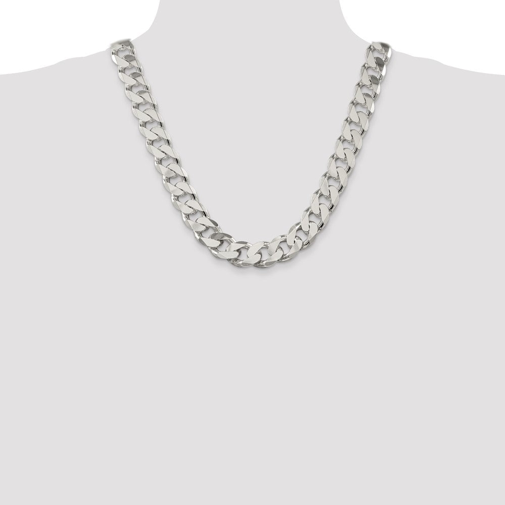 High-Quality 16.25mm Sterling Silver Curb Link Chain - Stylish & Affordable Value