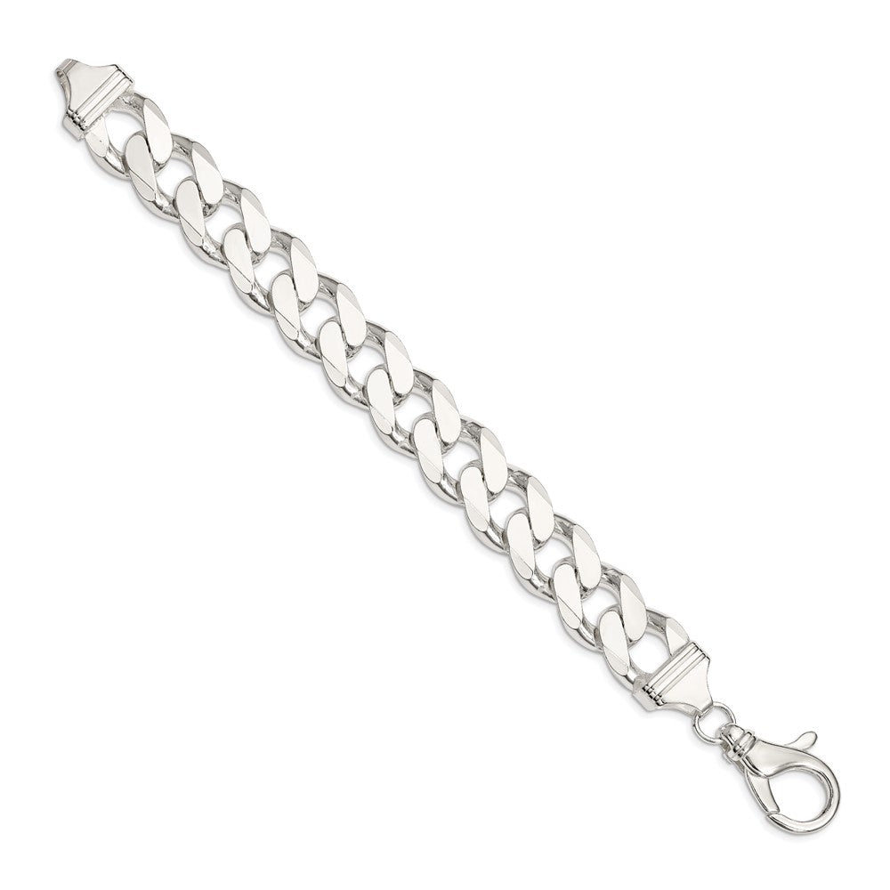 Designer Sterling Silver 16.25mm Curb Link Chain - Affordable Luxury Accessory