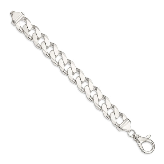 Designer Sterling Silver 16.25mm Curb Link Chain - Affordable Luxury Accessory
