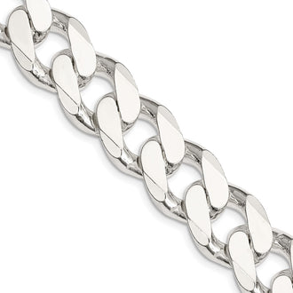 High-Quality 16.25mm Sterling Silver Curb Link Chain - Stylish & Affordable Value