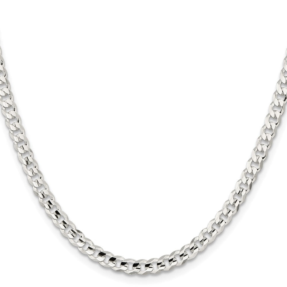 Buy Stylish 4.5mm Sterling Silver Beveled Concave Curb Chain | Luxury Value