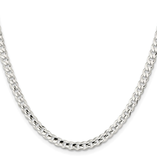 4.5mm Beveled Concave Curb Chain in Sterling Silver - Style GR1-1032001