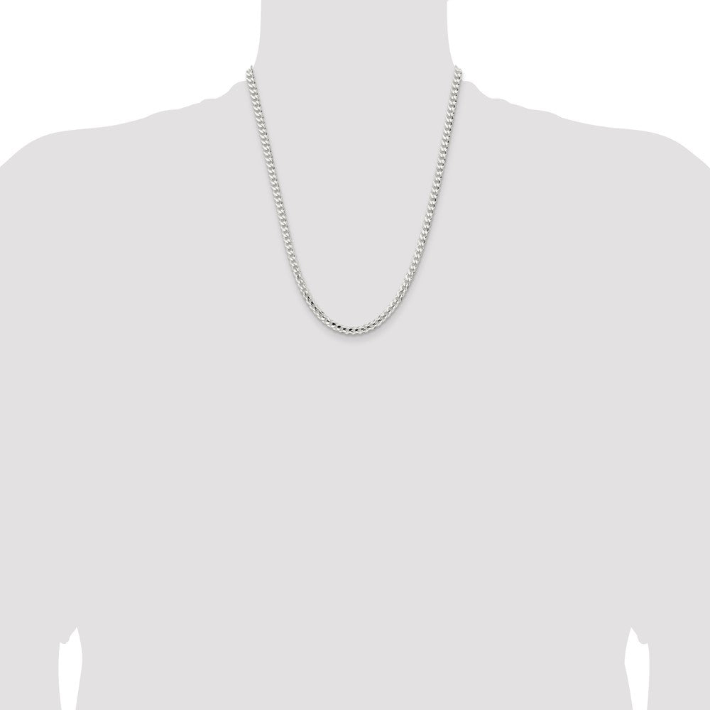Buy Stylish 4.5mm Beveled Concave Curb Chain in High-Quality Sterling Silver