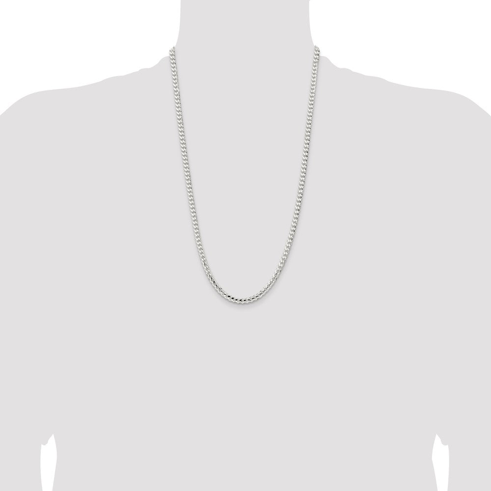 Buy Stylish 4.5mm Sterling Silver Beveled Concave Curb Chain | Luxury Value
