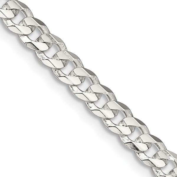 4.5mm Beveled Concave Curb Chain in Sterling Silver - Style GR1-1032079