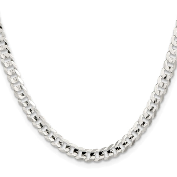 5.65mm Sterling Silver Concave Beveled Curb Link Chain - Style GR1-1031922