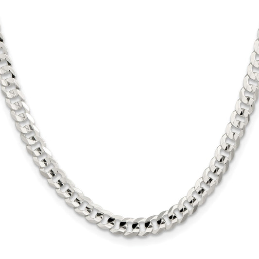 Buy Stylish 5.65mm Sterling Silver Concave Beveled Curb Link Chain - Affordable!