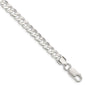 High-Quality 5.65mm Sterling Silver Beveled Curb Link Chain - Stylish Value!-1