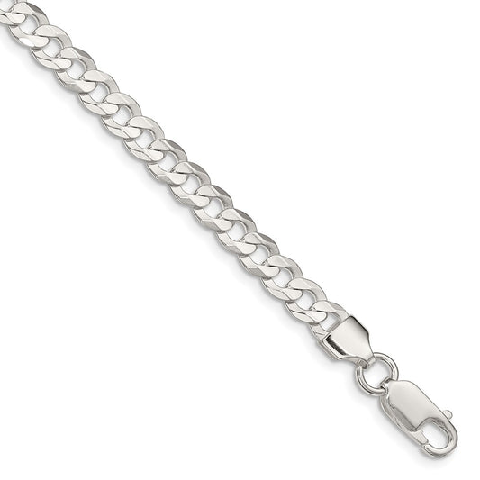 High-Quality 5.65mm Sterling Silver Curb Link Chain - Stylish & Affordable!