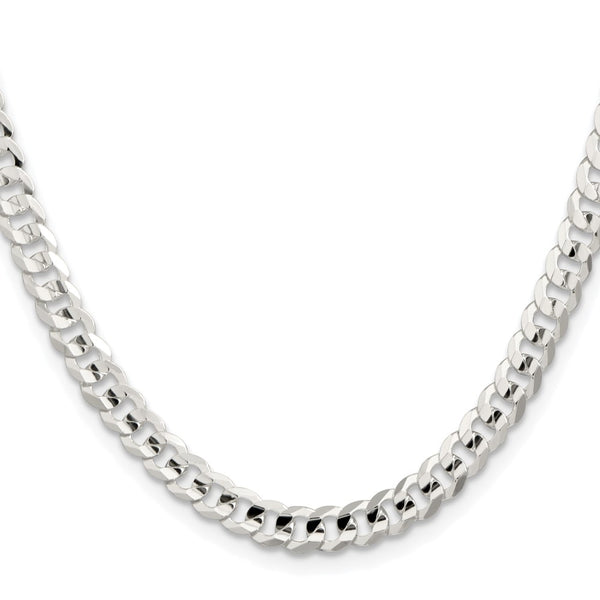Rhodium-Plated Sterling Silver 5.65mm Curb Chain - Style GR1-1031955
