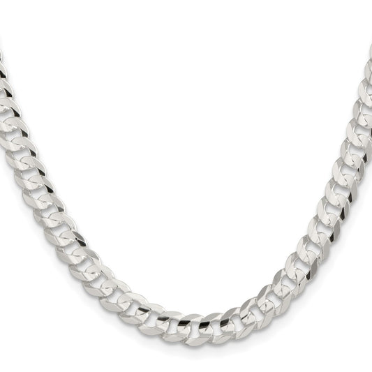 Buy Stylish 6.75mm Sterling Silver Concave Beveled Curb Link Chain