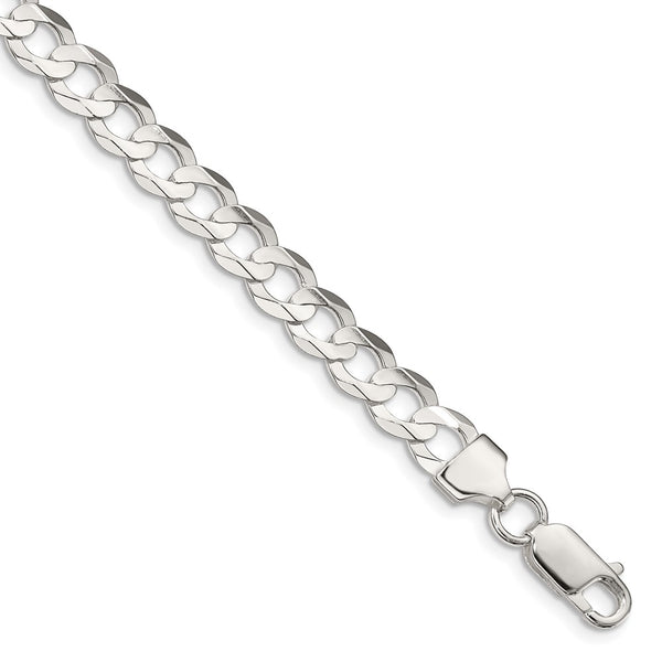 Sterling Silver 6.75mm Beveled Concave Curb Chain - Style GR1-1029692