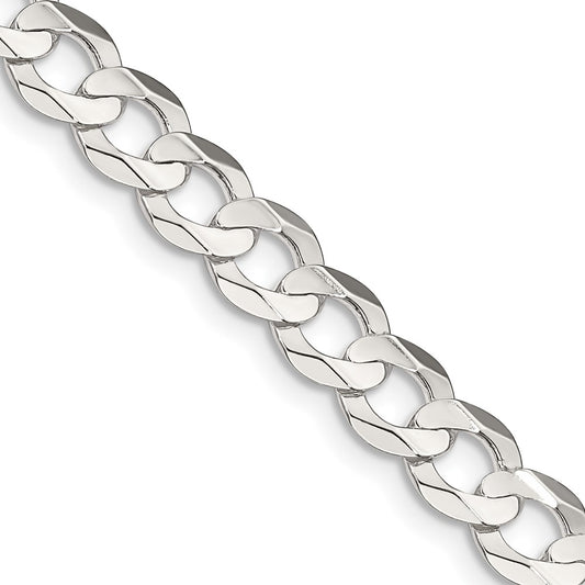 Buy Stylish 6.75mm Sterling Silver Concave Beveled Curb Link Chain
