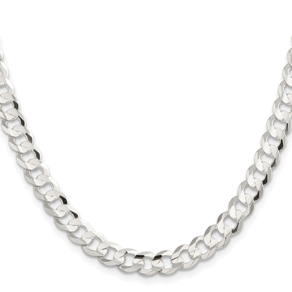 7.8mm Beveled Concave Curb Chain in Sterling Silver - Style GR1-1031818