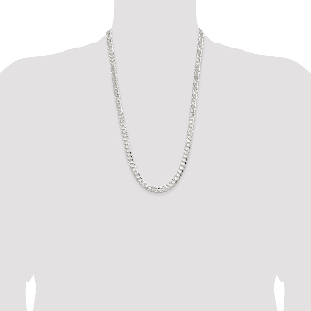 Buy Stylish Sterling Silver 7.8mm Beveled Concave Curb Chain - Affordable Luxury