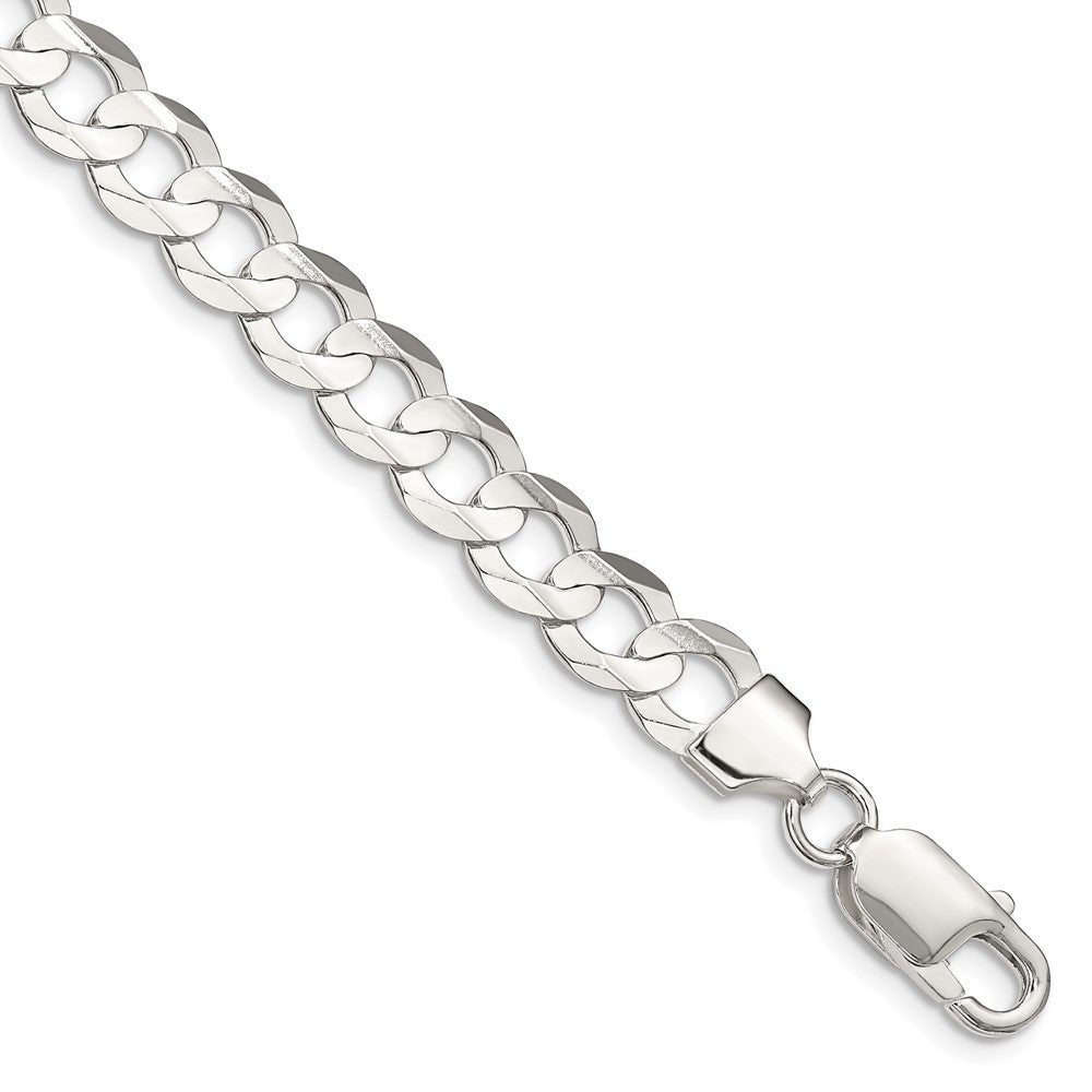Buy Stylish 7.8mm Beveled Concave Curb Chain in High-Quality Sterling Silver