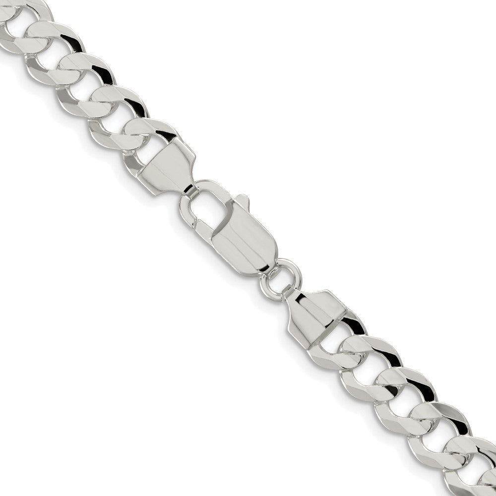 Buy Stylish Rhodium-Plated Sterling Silver 7.8mm Curb Chain - Luxury Value