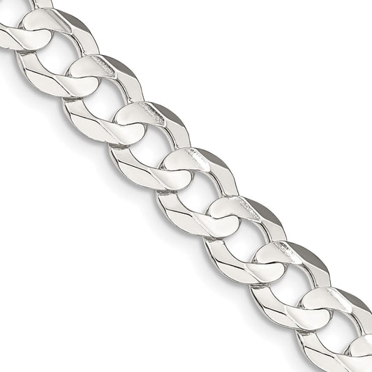 Buy Stylish 7.8mm Sterling Silver Beveled Concave Curb Chain | High-Quality Design