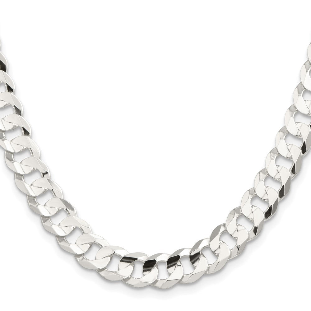 Buy Stylish 9.75mm Beveled Concave Curb Chain in High-Quality Sterling Silver