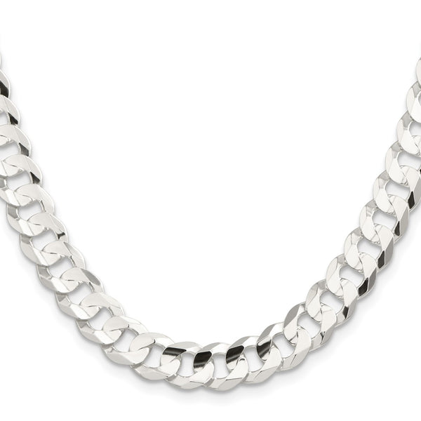 9.75mm Sterling Silver Beveled Concave Curb Chain - Style GR1-1031914