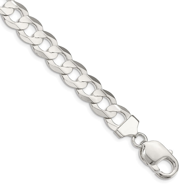 9.75mm Sterling Silver Beveled Concave Curb Chain - Style GR1-1029738