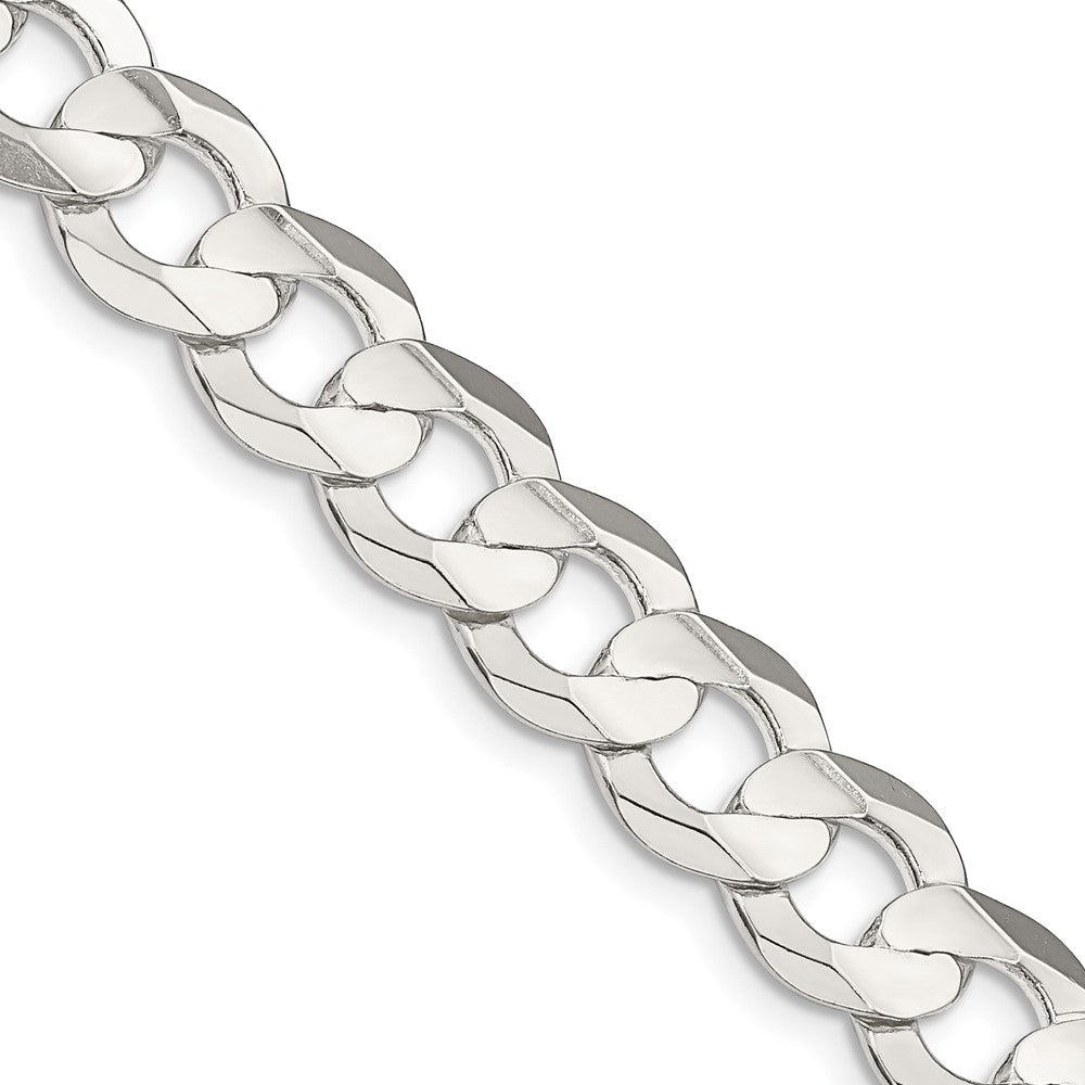 Buy Stylish 9.75mm Beveled Concave Curb Chain in High-Quality Sterling Silver