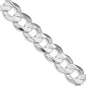 Buy Stylish Rhodium-Plated Sterling Silver 15.75mm Beveled Curb Chain-5