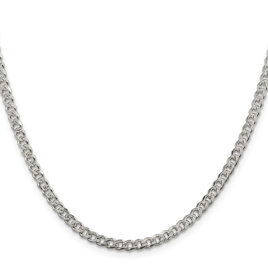 Buy Stylish 3.8mm Pav Curb Chain Necklace in Sterling Silver - Luxury Value!