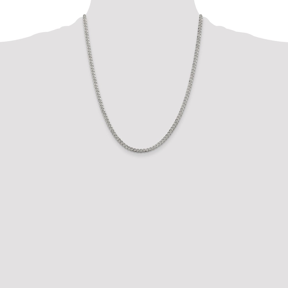 Buy Exclusive 3.8mm Pav Curb Chain in High-Quality Sterling Silver - Stylish Value