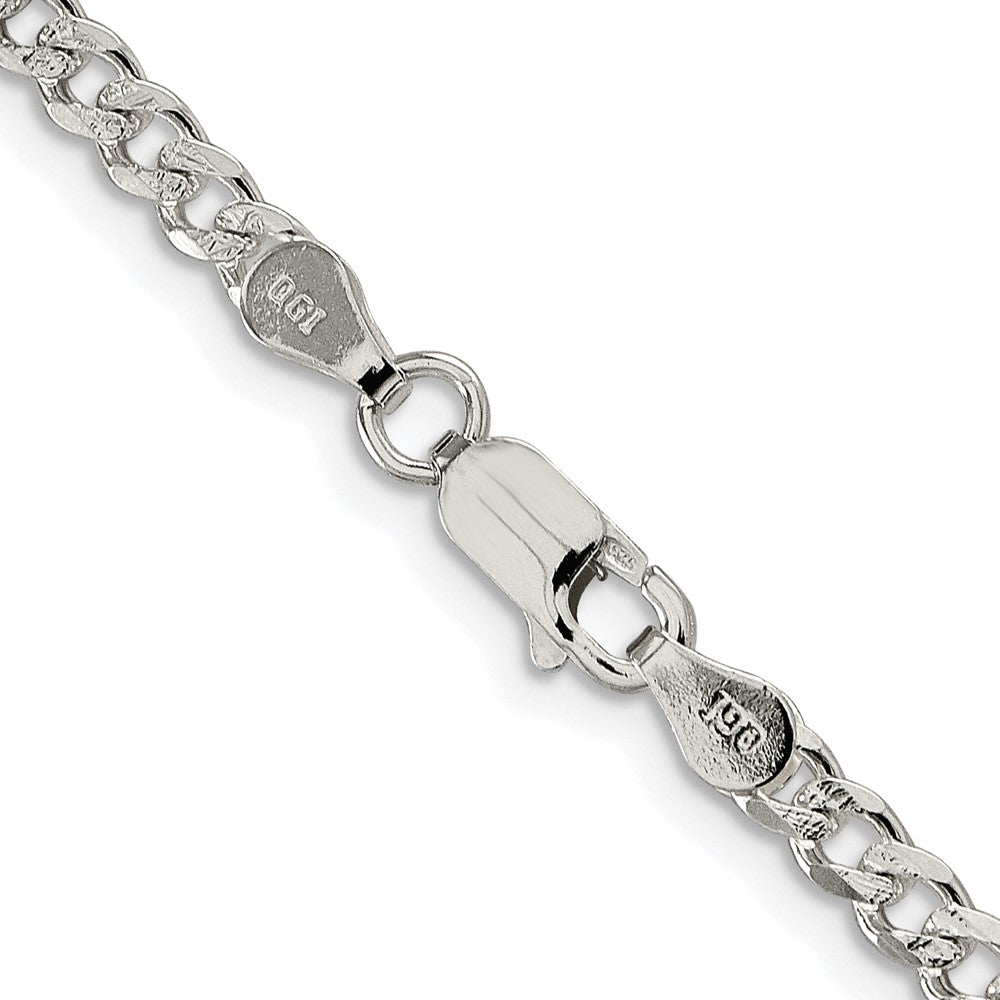 Buy Luxury Rhodium-Plated Sterling Silver 3.8mm Pav Curb Chain Online