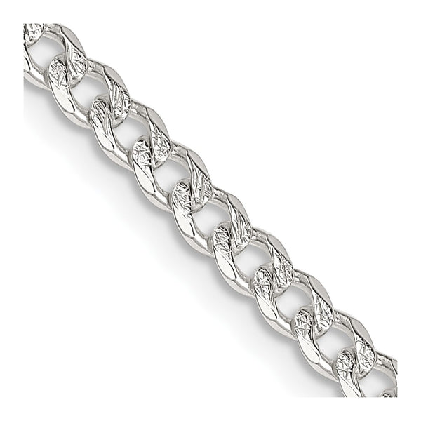 3.8mm Pavé Curb Chain in Sterling Silver - Style GR1-1031793