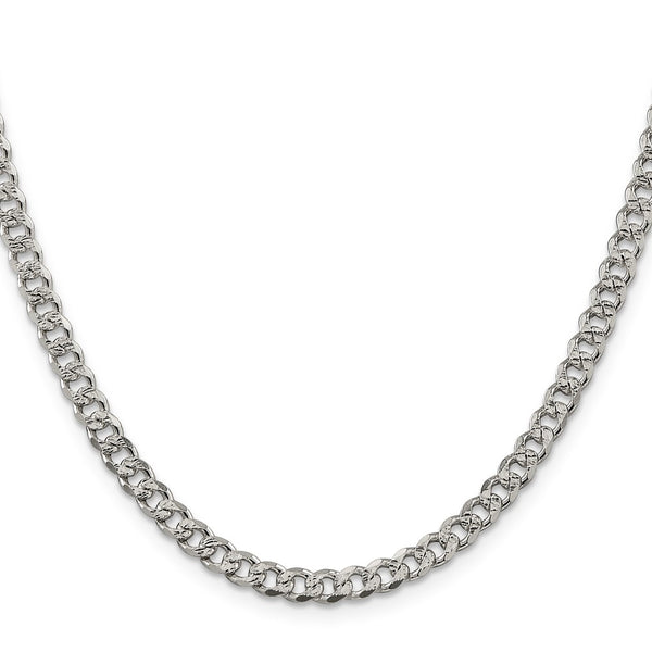 4.5mm Pavé Curb Chain in Sterling Silver - Style GR1-1033339