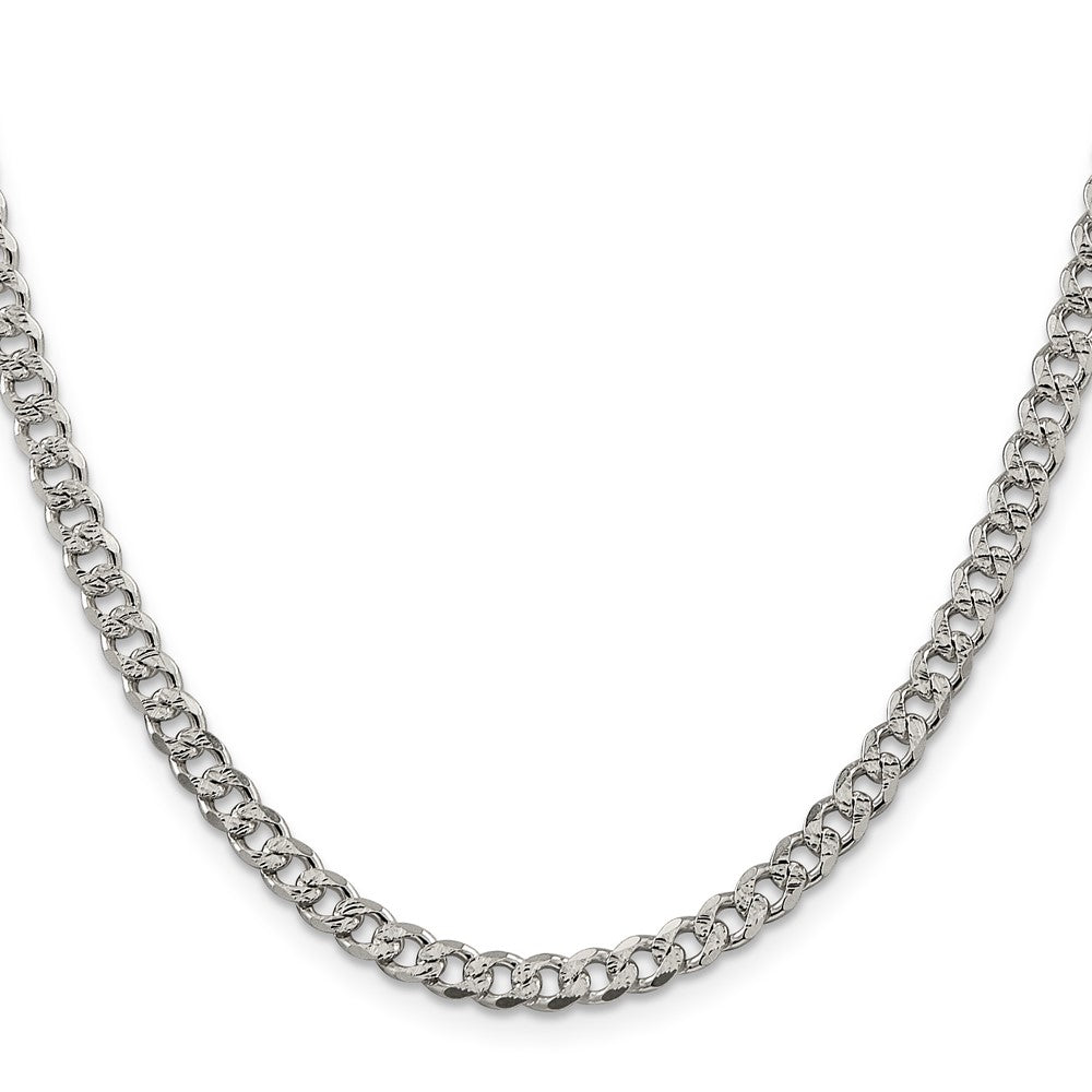 Buy Stylish 4.5mm Pav Curb Chain in High-Quality Sterling Silver