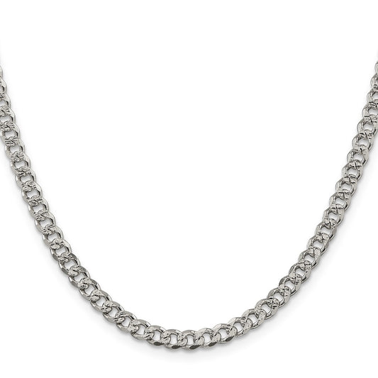 Buy Stylish 4.5mm Pav Curb Chain in High-Quality Sterling Silver