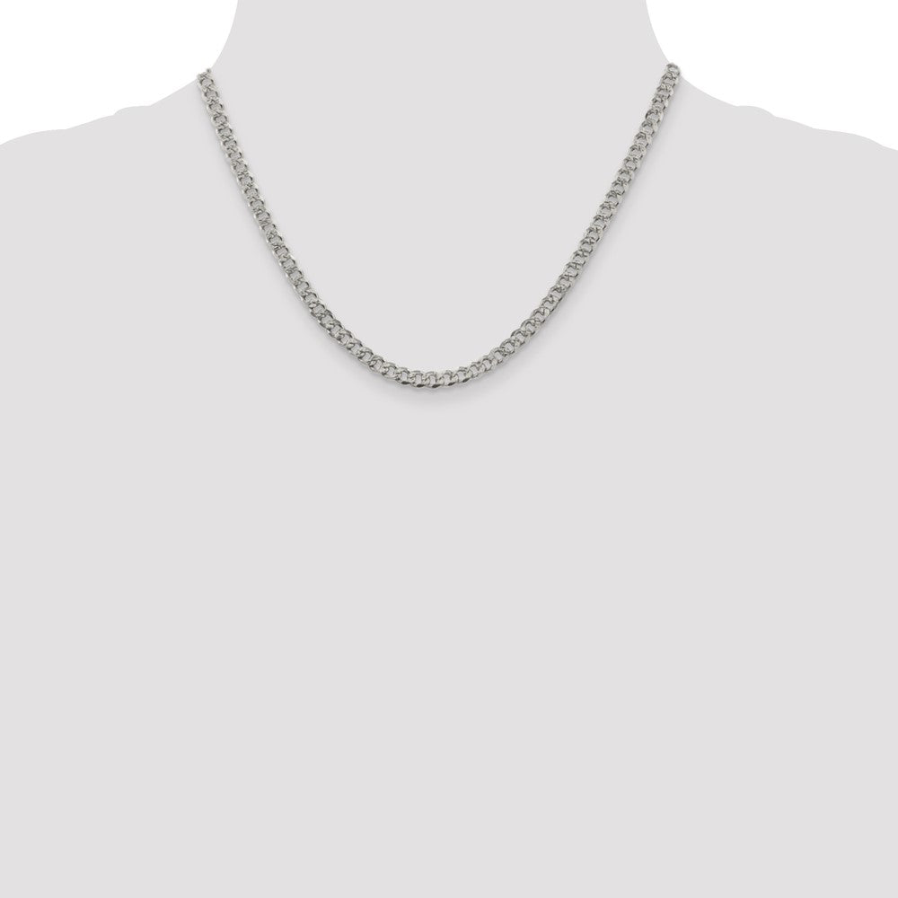 Buy Stylish 4.5mm Pav Curb Chain in High-Quality Sterling Silver