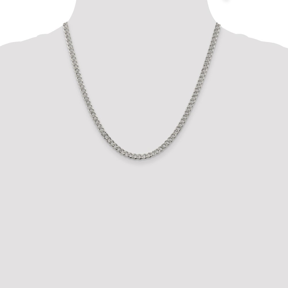 Buy Exclusive 4.5mm Sterling Silver Pav Curb Chain - Stylish Value Jewelry