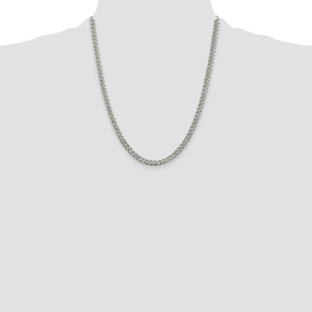 Exclusive 4.5mm Sterling Silver Pave Curb Chain - Stylish Value Jewelry