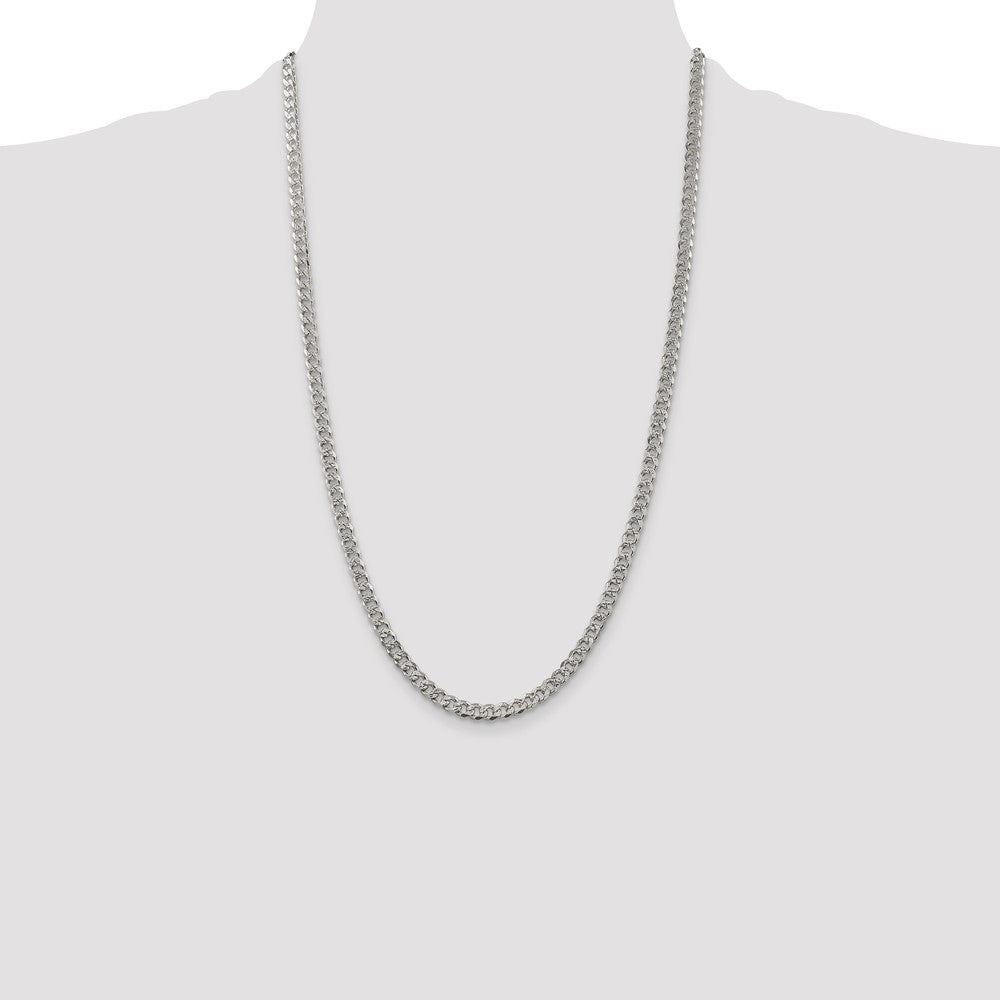 Buy 4.5mm Sterling Silver Pave Curb Chain - Stylish & Affordable Jewelry!