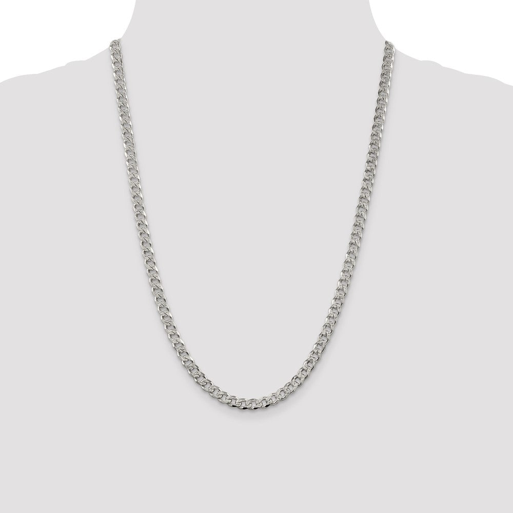 Buy Stylish 5.5mm Pav Curb Chain in High-Quality Sterling Silver